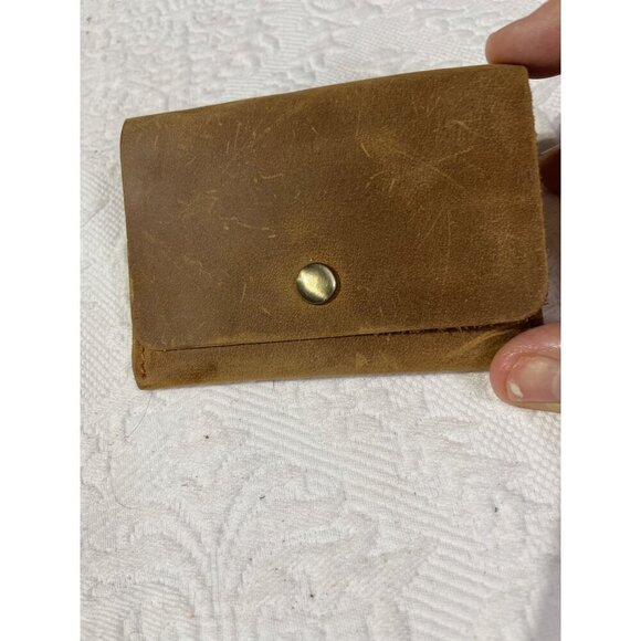 Leather Tan Leather Card Holder New - Picture 2 of 5